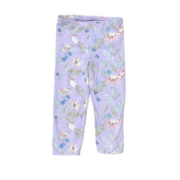 𝅺old Navy Girls Floral Capri Leggings Lilac - Picture 1 of 2